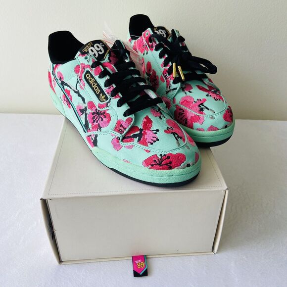Adidas Continental 80 ARIZONA GREEN TEA FU7788 2019 Size 9 Rare Cherry Blossom - Picture 16 of 16